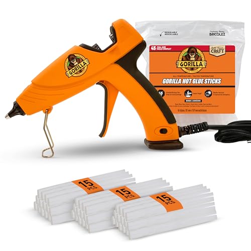 Gorilla Dual-Temp Full-Size Glue Gun Kit with 45 Sticks