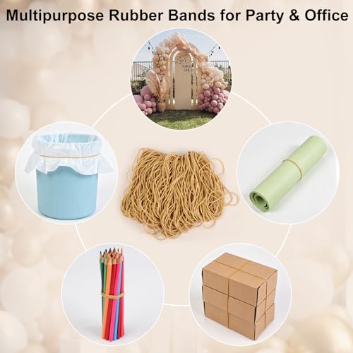 200PCS Rubber Bands, 7" *1/16" Large Rubber Bands for Office Supplies