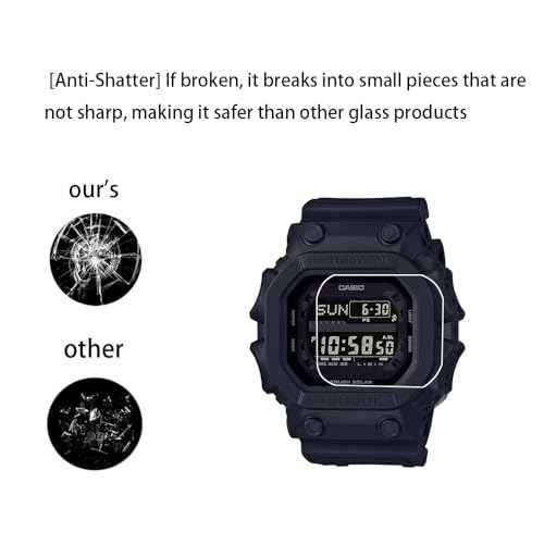Walieoka Screen Protector Compatible with Casio GX56BB GX-56 Series,9H Hardness Tempered Glass Protective Film,Scratch Resistant Anti-Fingerprint [ 3 Pack]