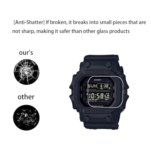 3 Pack Tempered Glass Screen Protectors for Casio GX56BB GX-56 Series - Scratch & Fingerprint Resistant