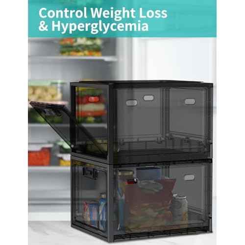 2 Pack Large Medicine Lock Box for Safe Medication, Lockable Storage Box for Fridge/Snacks Food, Phone Lock Boxes with Combination Code for Home/Dorms/Office Storage Lockers