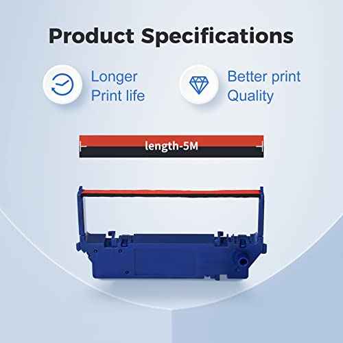 SP700 MYCARTRIDGE Compatible Ink Ribbon Replacement for Star SP-700 SP700 RC700 SP700BR RC700BR SP712 SP712R SP717 SP742R SP747 SP740 Printer Ribbon (Black/Red 24-Pack) SP700