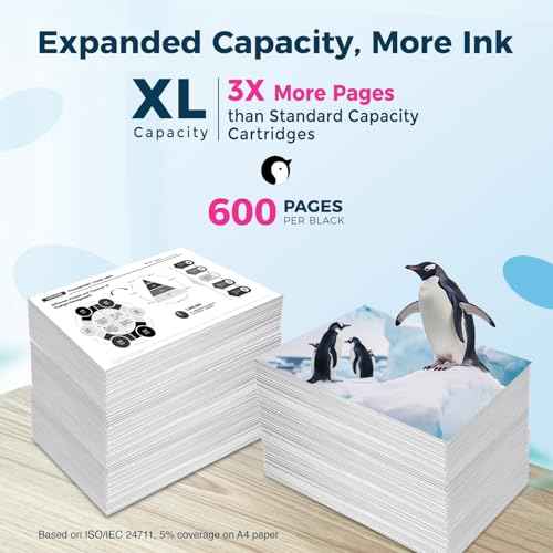 Penguin 260XL Black Ink Cartridge for Canon Printer Ink 260 for PIXMA TS6420a TR7020 TR7022 TR7022a TS5320 TS6400 TS5300 Printers for Canon pg-260 260 Black Ink Cartridge 2 Black Combo Pack
