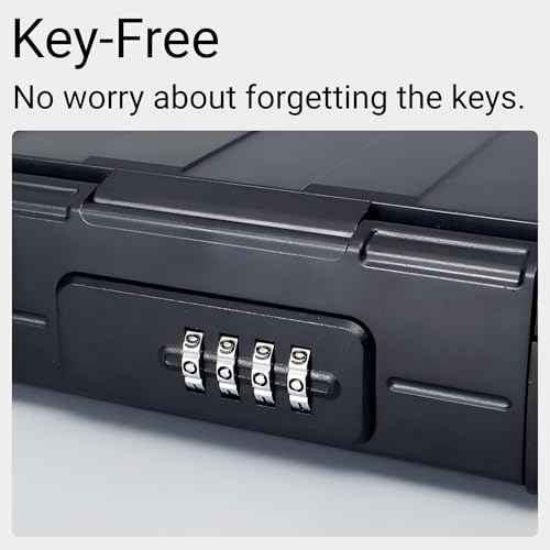 Portable Security Case, Combination Key Lock Box With Removable Chain - Mini Travel Box for Outdoor Use