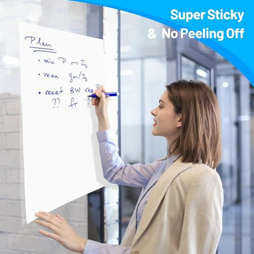 AFMAT 2-Pack Tabletop Sticky Easel Pad & Dry Erase Board 20x23in - Portable Presentation Stand for Teachers & Kids Doodling, Model 2