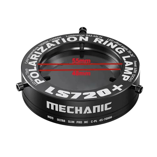 Adjustable 72 LED Polarized Ring Light for Stereo Microscope & Camera
