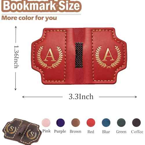 Personalized Bygone Mark Bookmark with Pen Holder, Leather Magnetic Book Markers 26 Letters,Gifts for Book Lovers, Readers, Leather Page Marks for Men Women (Blue, J)