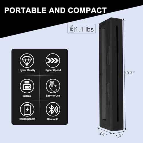 300 DPI Tattoo Stencil Printer Machine for Tattoo Artists&Beginners,termocopiadora Tattoo with 3pcs of Tattoo Transfer Paper,Portable Bluetooth Wireless Printer Compatible with Phone&PC