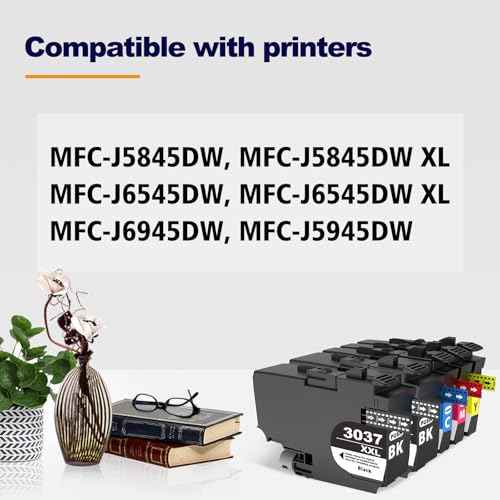 LC3037XXL Ink Cartridges Replacement for Brother LC3037 LC3039 3037XXL 3039XXL Ink Cartridge for Brother MFC-J5845DW MFC-J6545DW MFC-J6945DW MFC-J5945DW Printer (5-Pack, 2BK/C/M/Y)