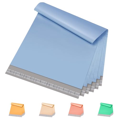 Blue Poly Mailers 10x13 Shipping Bags 100 Pack - Waterproof & Self-Sealing