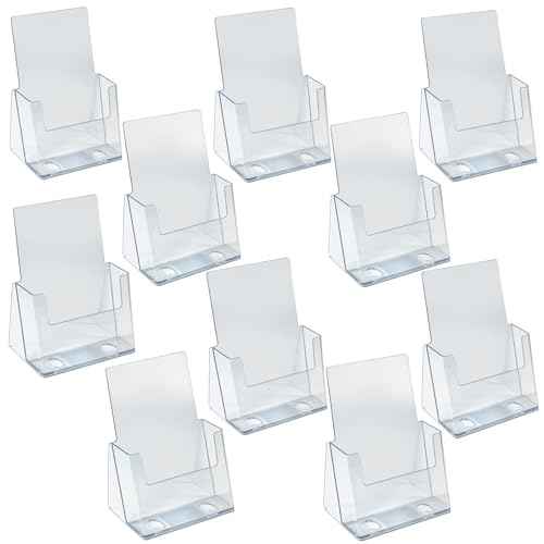 Azar Displays 252015 Clear Acrylic 6¡± x 9¡± Countertop Bifold Brochure Holder, (10-Pack)