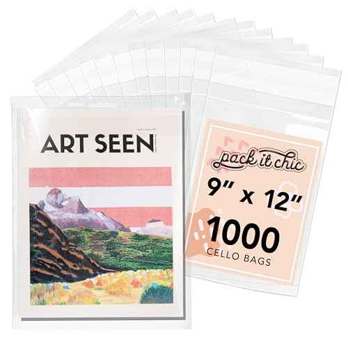Pack It Chic - 9¡± X 12¡± (1000 Pack) Clear Resealable Polypropylene Bags - Fits A4, Letter Sized Documents, Marketing Materials - Self Seal