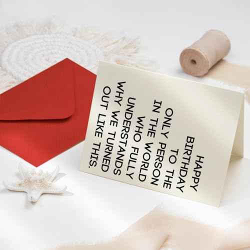 Funny Birthday Card for Sister Brother, Happy Birthday Sister Card, Humorous Brother Birthday Gifts, Hilarious Bday Cards Ferfect for Women, Men, and Siblings
