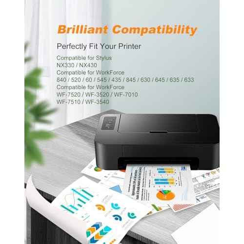 126 Ink Cartridges Remanufactured Replacement for Epson 126 Ink Cartridges for Epson 126 T126 Ink use for Epson Workforce WF-3520 WF-3540 WF-7010 435 545 645 845 60 Stylus NX430 (10 Pack£¬126 Ink)