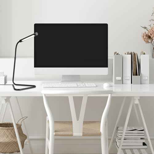 GLOBE Electric 56060 Arden 12" LED Integrated Desk Lamp, Adjustable Gooseneck, in-Line On Off Switch, USB Cable Included, 7 Watts, 200 Lumens,Black