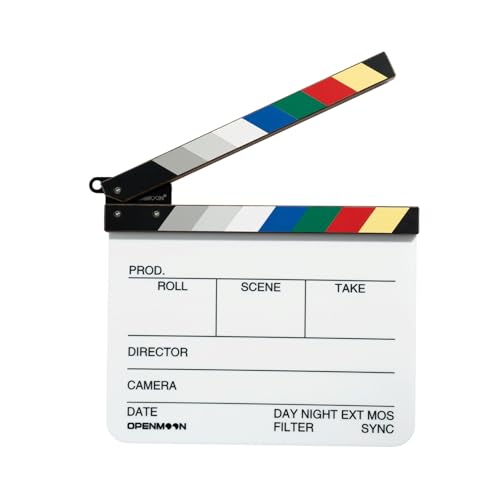 OPENMOON Film Clapperboard for Film Production Large Size with Dry-Erase Marker