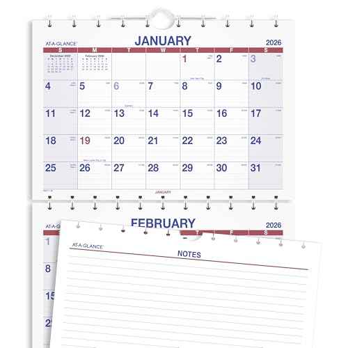 AT-A-GLANCE 2026 Wall Calendar, 12" x 26.5", Large, Three-Month, Move-A-Page (PMLF112826)