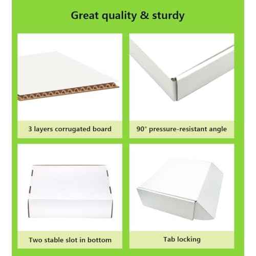 12x9x4 inches Shipping Boxes 20 Pack,TUKYLIL White Corrugated Cardboard Box,Mailer carton for Packaging Small Business,Gifts,Craft,Jewelry,daily supplies