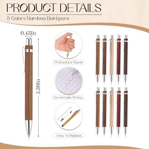 Kisston 50 Sets Mini Pocket Notebook with Pens Bulk Christmas Notebook Gifts Small Memo Notepad with Bamboo Pens for Employee Coworker Team Gifts(Retro Colors)
