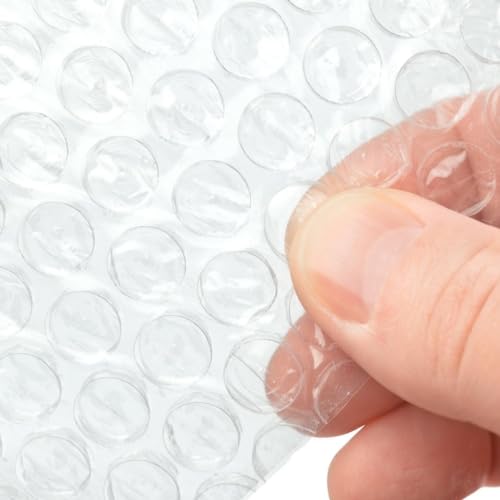 [72 Total Feet] Perforated Bubble Wrap Roll [2 Pack - 12inch x 36ft Rolls] Cushioning Packing Wrap for Moving Shipping Packaging with 10 Fragile Stickers, Clear