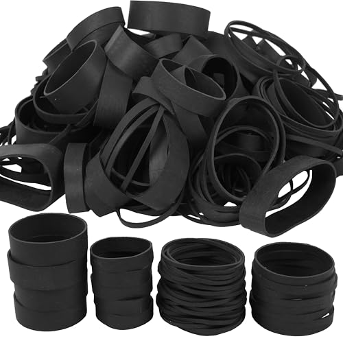 Assorted Rubber Bands 0.5lb, Black | Office & School Elastic Bands