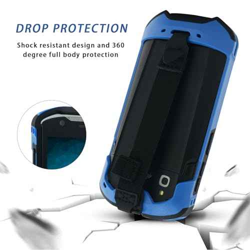 IYOUBOL Protective Cover Bumper Case Rugged Boot with Hand Strap for Zebra TC51 TC510K TC52 TC56 TC57 (Blue)