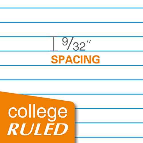 Kaisa Filler Paper Notebook Paper College Ruled 8"x10.5" Loose Leaf Paper for 3-Ring Binders 150 Sheet/pack,12pack (Total 1800 Sheets)