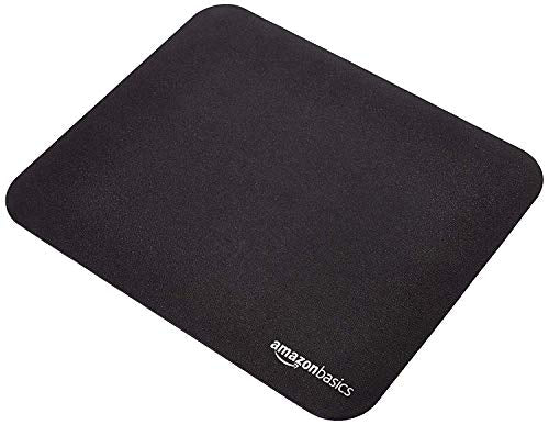 Amazon Basics Square Cloth Mouse Pad with Rubberized Base 12.4 x 10.6 Inches - Black, Variation: 10.6L x 12.4W inches