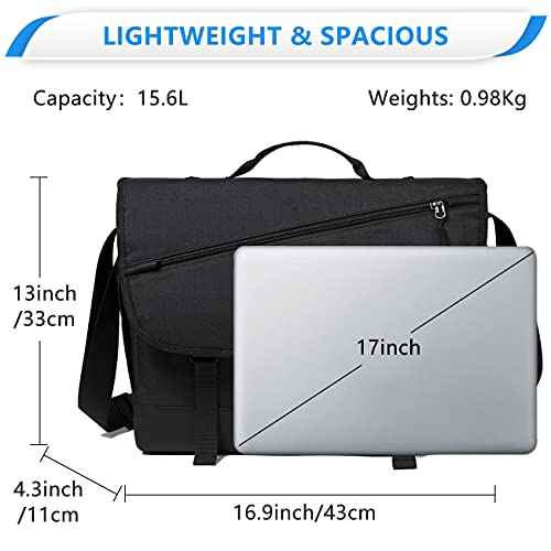 VASCHY Messenger Bag for Men, Fashion Laptop Satchel Crossbody Shoulder Side Bag for Men and Women for Work,Business