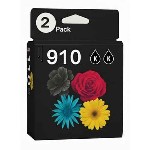 AMAZINK Compatible Ink Cartridge Replacement for 910XL Ink. Works with OfficeJet Pro 8024 8015 8025 8028 8035 8022 Printers. 2 Pack Black
