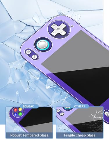 BOVUGAC Tempered Glass Screen Protector for Anbernic RG476H 4.7 Inch, Anti-Scratch & Sensitive Touch, 9H Hardness (2 Pack)