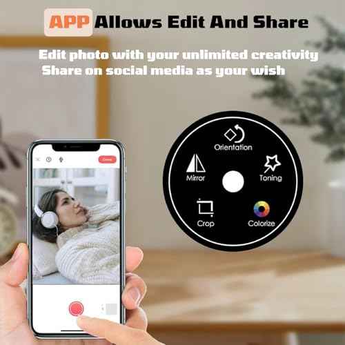 Slide Viewer Light Box for Slide Negative Film Scanning, 3 Brightness Backlight, APP Editing, Ultra Thin Soft Light Box Scanner LED Slide Scanner with USB Powered