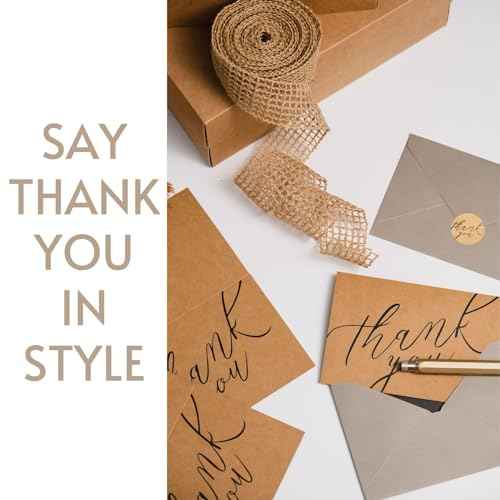 Thank You Cards with Envelopes & Stickers ? 120 Blank 4x6 Note Cards Bulk Set for Small Business, Wedding, Baby Shower, Graduation, Funeral, Bridal Shower - 4 Different Designs x 30 Sets