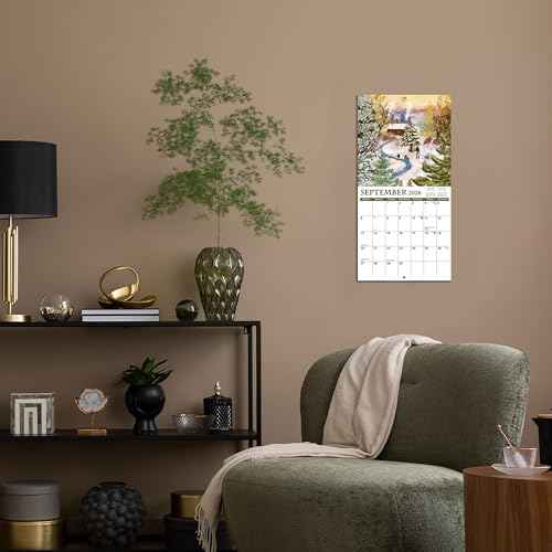 2026 Calendar - 2026 Wall Calendar 12 months from Jan. 2026 - Dec. 2026, 12" x 24" (Open), Colorful Landscapes Wall Calendar with Thick Paper & Marked Holidays
