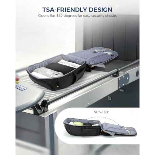 17 Inch Laptop Backpack for Men, Business Travel Anti-Theft Backpack with USB Charging Port, Water Resistant Computer Bag Carry On Flight Approved for Work College Weekender, Black