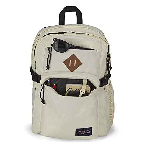 JanSport Main Campus Backpack - Travel or Work backpack w 15-Inch Laptop Sleeve and Dual Water Bottle Pockets, Coconut