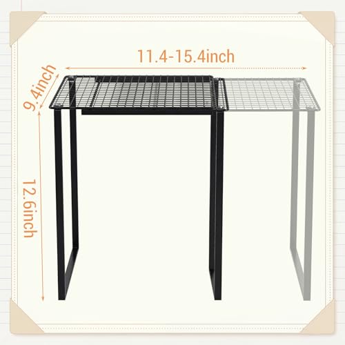 Colarr Adjustable Locker Shelf - Black, 10.6-15 in Width for School, Gym & Home