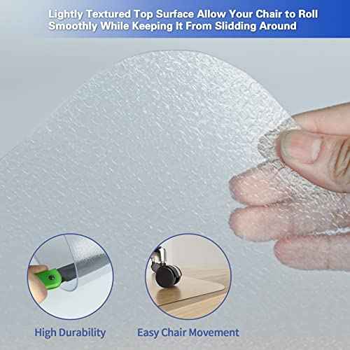 Amyracel Chair Mat for Hardwood Floor, 36¡± x 48¡± Computer Desk Chair Mat, Easy Glide Office Floor Protector Mat for Home Office
