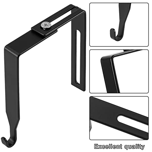 Amylove Black Adjustable Cubicle Hooks Set of 4 for Office & Whiteboard