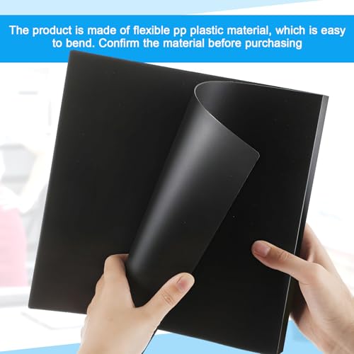 Henoyso 16 Pcs 1/2 Inch 3 Ring Binder with Clear Cover Plastic Flexible Fit Letter Size 8.5" x 11" Paper Holds 100 Sheets Versatile Binders for School Office Home, 1 Pocket (Black)
