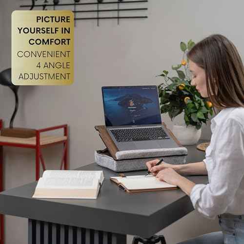 Lap Desk for Laptop - Laptop Tray with Cushion, Portable Lap Desk for Lap, Adjustable Lapdesk, Couch Lap top Table for Work, Ergonomic Lap top Stand for Bed
