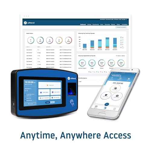 uAttend NX2500 Biometric Fingerprint, RFID, PIN Time Clock for Small Business ? Cloud-Based Attendance System with Optional Payroll Integration ? All-in-One System