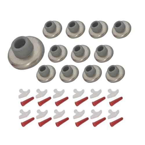 QCAA Brushed Stainless Steel Wall Mount Concave Door Stop, 2-1/2" Diameter, US32D, 12 Pack
