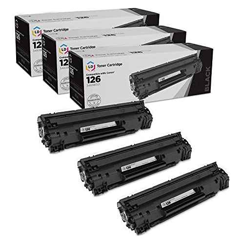 LD Products Compatible Toner Cartridge Replacement for Canon 126 CRG-126 CRG126 3483B001 (Black, 3-Pack) Compatible with imageCLASS LBP6230dw and LBP6200d