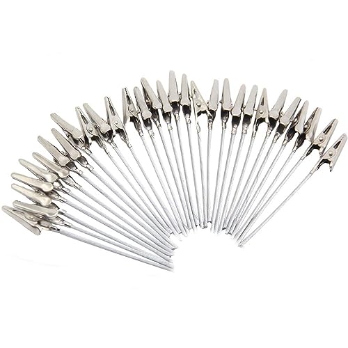 50 Pack Metal Alligator Clips - 4 Inch Heavy Duty Photo & Craft Clamps