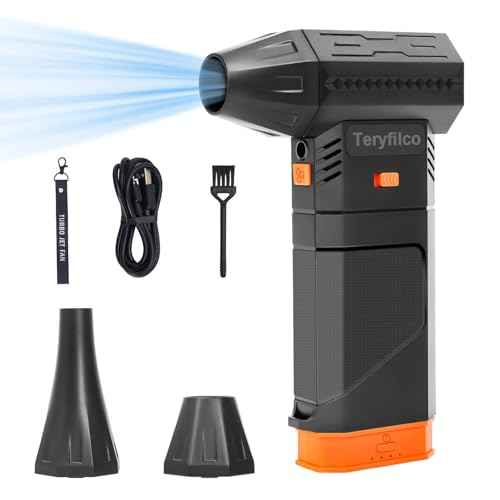 Compressed Air Duster,130000RPM Cordless Electric Air Blower with Brushless Motor,3-Speed Adjustable & Rechargeable ? Powerful Dust Cleaner for Keyboard,Car,Computer,Outdoor,Air Bed