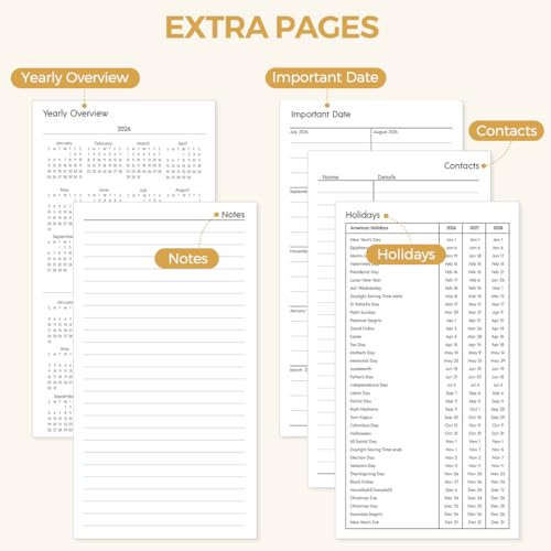 SKYDUE Floral White Pocket Calendar 2026-2028 | 3.8x6.5in Compact Monthly Planner for Purse