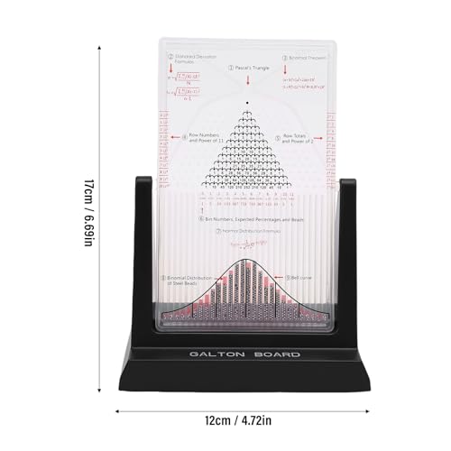 Walfront Galton Board Probability Demonstrator with 2800 Steel Beads – Normal Distribution Teaching Aid