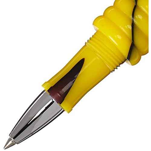 ACME Studios Rings Yellow and Red Roller Ball Pen by Robert & Trix Haussman (P2H04R)