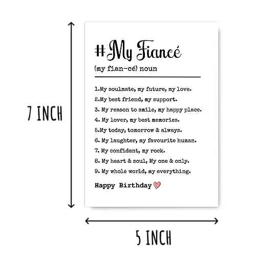 Happy Birthday Card - My Fianc? Definition Card - Funny Birthday Card - Romantic Anniversary Card - Gift For Him Her